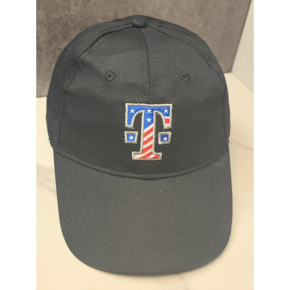 T-Mobile Black Baseball Hat‎ American Flag Logo MobilizeForService Camo Brim Cap